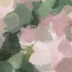 Blurry Bouquet - Forest Green Fuchsia Blush Dark Pink Abstract Flower Nature Painting Art Print Coffee Mug Gallery Image 2