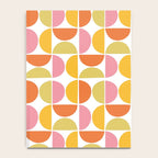 Mid Century Modern Pink Red Green Orange Geometric Notebook Gallery Image 4