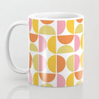 Mid Century Modern Pink Red Green Orange Geometric Coffee Mug Gallery Image 3