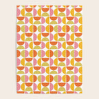 Mid Century Modern Pink Red Green Orange Geometric Poster Gallery Image 4