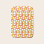 Mid Century Modern Pink Red Green Orange Geometric Bath Mat Gallery Image 1