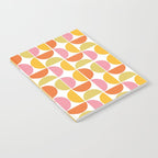 Mid Century Modern Pink Red Green Orange Geometric Notebook Gallery Image 2