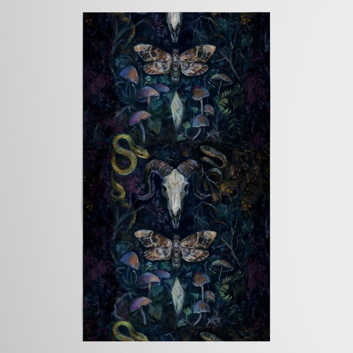 Death Moth Goat Skull Tablecloth Gallery Image 2