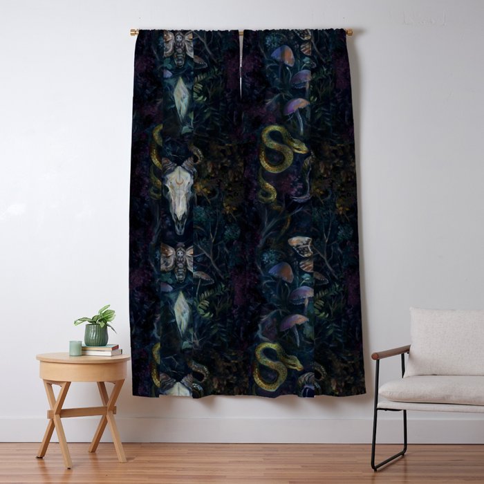 Death Moth Goat Skull Window Curtain Gallery Image 1