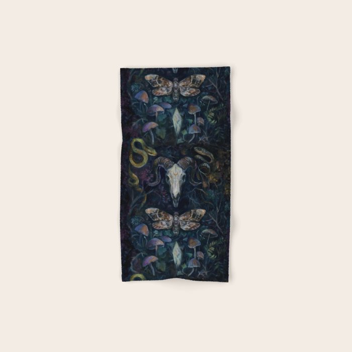 Death Moth Goat Skull Bath Towel Gallery Image 1