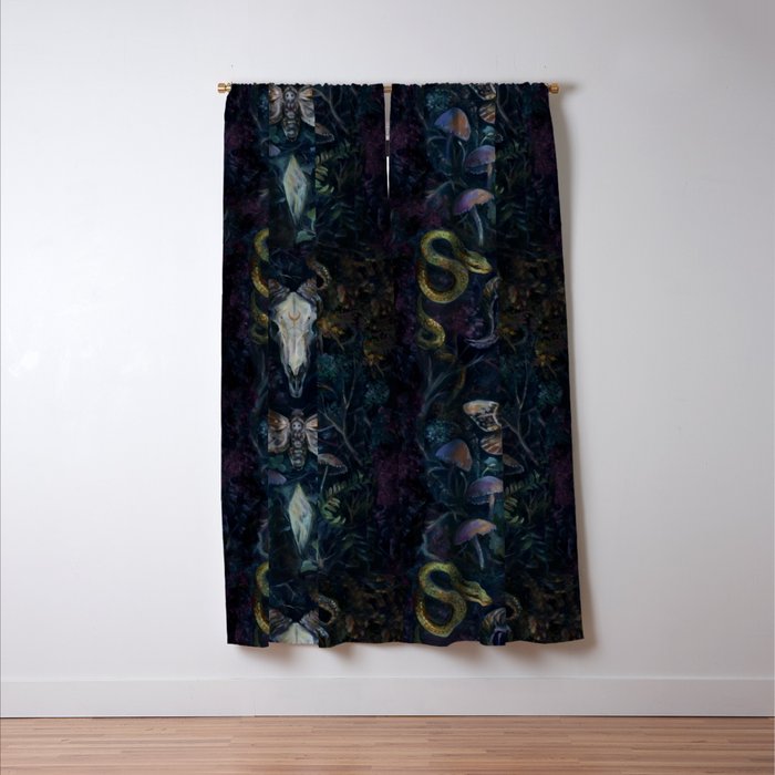 Death Moth Goat Skull Window Curtain Gallery Image 3