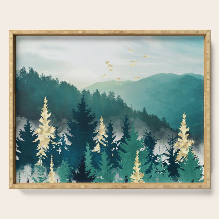 Blue Forest Mist Serving Tray Gallery Image 1