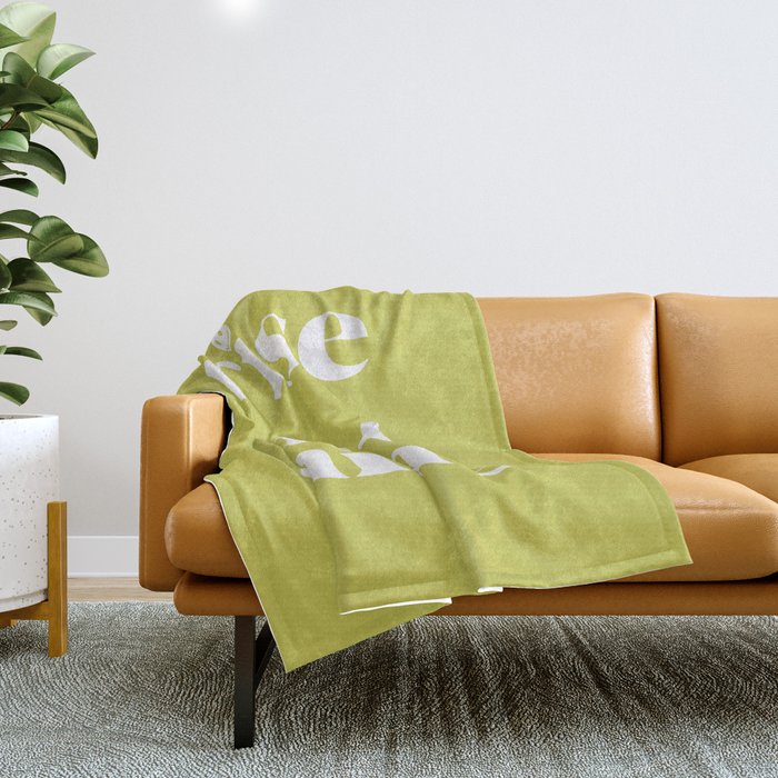 Rise And Shine Lime Throw Blanket Gallery Image 1