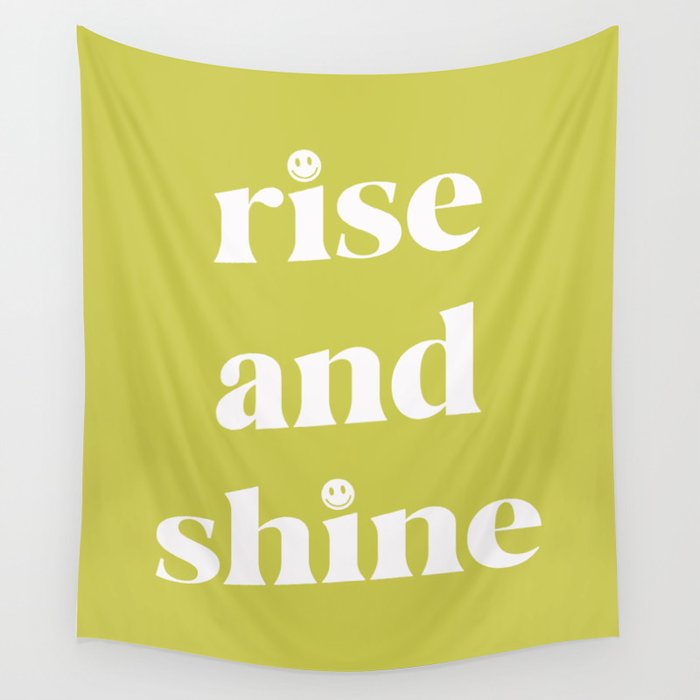 Rise And Shine Lime Wall Tapestry Gallery Image 4