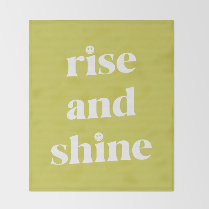 Rise And Shine Lime Throw Blanket Gallery Image 2
