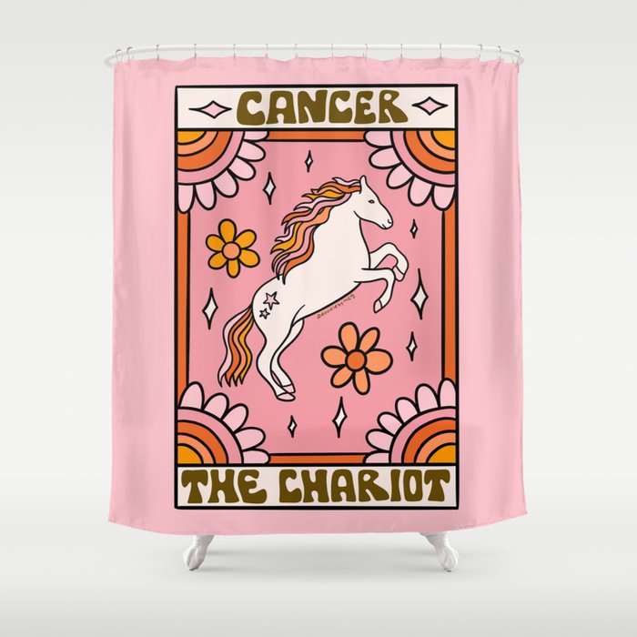 Cancer Tarot Card Shower Curtain Gallery Image 1