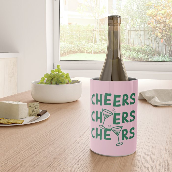 Cheers. Cocktails and Drinks in Forest Green and Pink Wine Chiller Gallery Image 4
