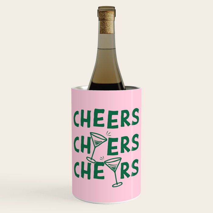 Cheers. Cocktails and Drinks in Forest Green and Pink Wine Chiller Gallery Image 1