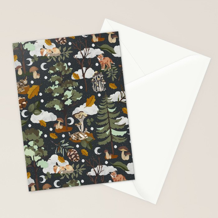 Baby animals in the dark forest DK Stationery Card Gallery Image 2
