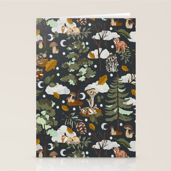 Baby animals in the dark forest DK Stationery Card Gallery Image 2