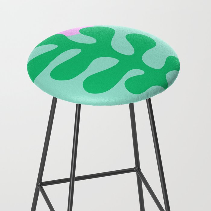 Matisse Poster 2. Leaf & Sun in Green & Pink Stool Gallery Image 2