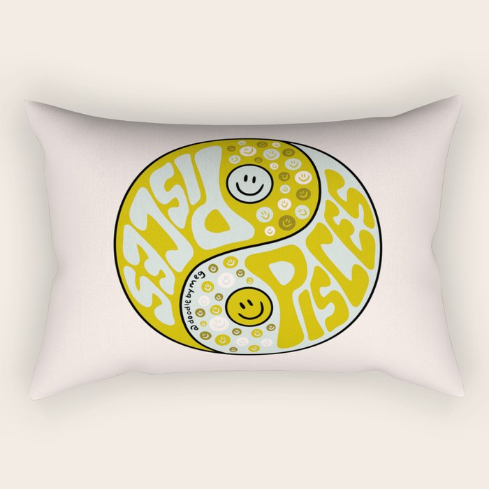 Pisces Yin Yang Rectangular Pillow Gallery Image 1
