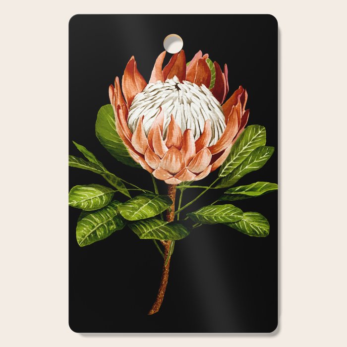 protea watercolor black Cutting Board Gallery Image 1