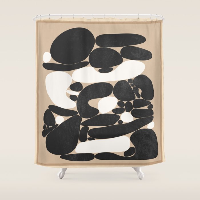 Abstract Pebbles Shower Curtain Gallery Image 1