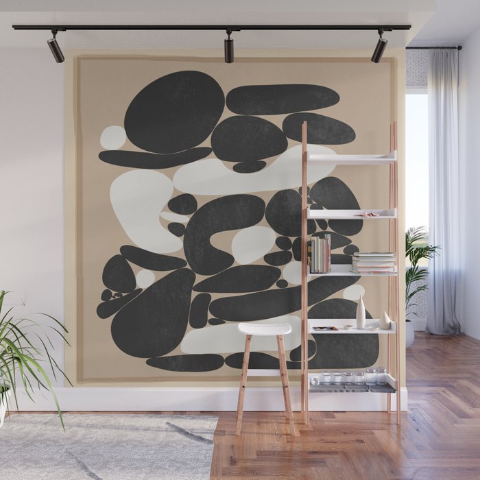 Abstract Pebbles Wall Mural Gallery Image 1