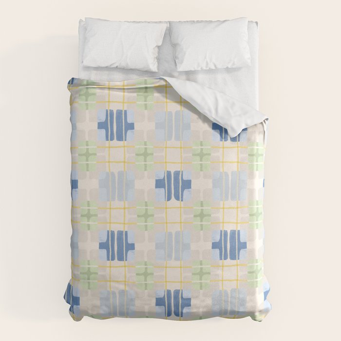 Geo handmade squares Duvet Cover Gallery Image 1