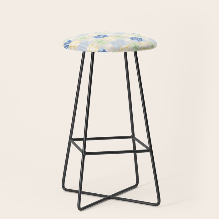 Geo handmade squares Stool Gallery Image 1