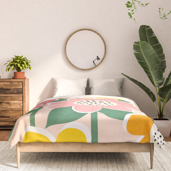 Flowerscape - peach Comforter Gallery Image 3