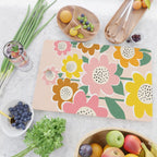 Flowerscape - peach Cutting Board Gallery Image 2