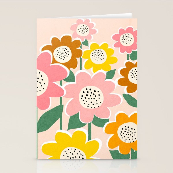 Flowerscape - peach Stationery Card Gallery Image 2