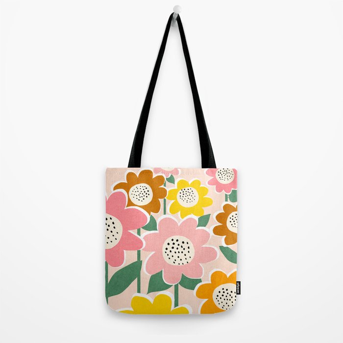 Flowerscape - peach Tote Bag Gallery Image 2