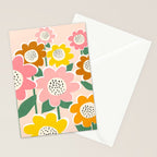 Flowerscape - peach Stationery Card Gallery Image 2