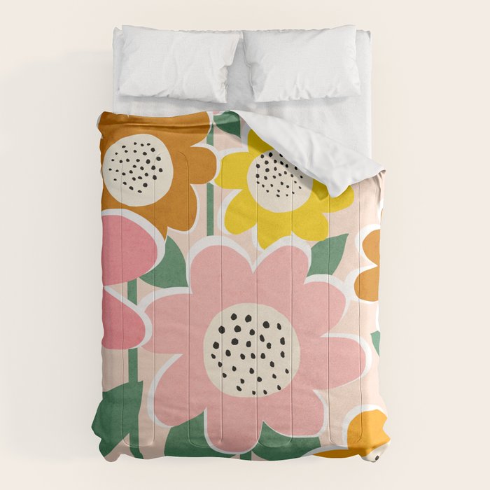 Flowerscape - peach Comforter Gallery Image 6