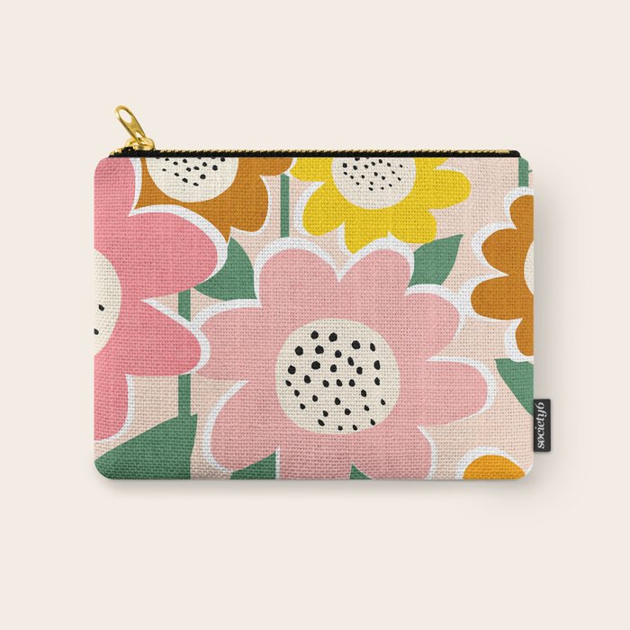 Flowerscape - peach Carry All Pouch Gallery Image 1