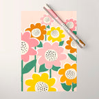 Flowerscape - peach Wrapping Paper Gallery Image 1
