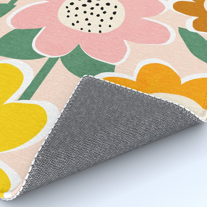 Flowerscape - peach Rug Gallery Image 4