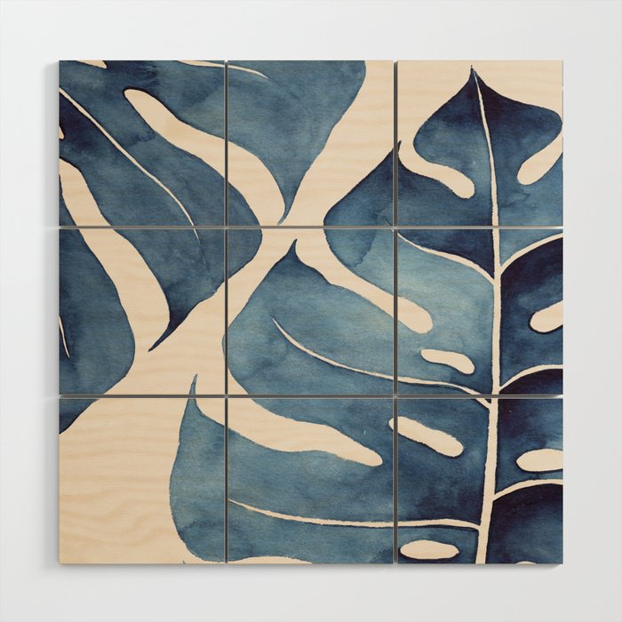 Blue Botanicals No. 2 Wood Wall Art Gallery Image 1