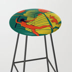 Dancing with the cat | Moody sunset light and shadows Aesthetic Green room Naked dance Femme Fatale  Stool Gallery Image 2