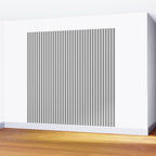 Trendy French Black and White Mattress Ticking Double Stripes Wall Mural Gallery Image 2