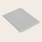 Trendy French Black and White Mattress Ticking Double Stripes Notebook Gallery Image 2