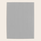 Trendy French Black and White Mattress Ticking Double Stripes Poster Gallery Image 4