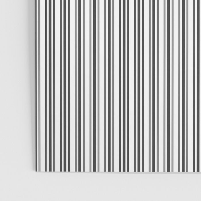 Trendy French Black and White Mattress Ticking Double Stripes Poster Gallery Image 3