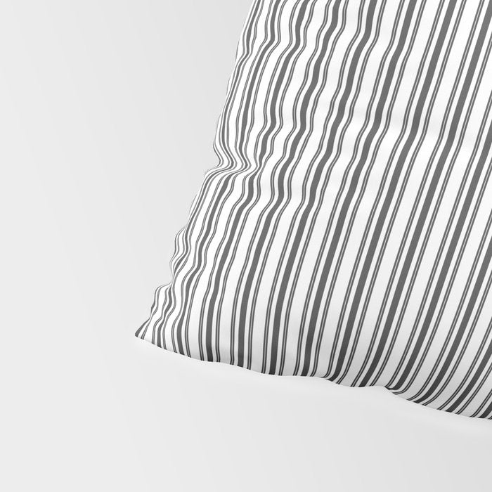 Trendy French Black and White Mattress Ticking Double Stripes Pillow Sham Gallery Image 4