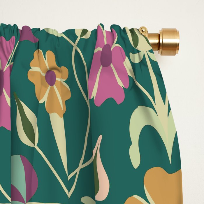 Botanical Wild Flowers Window Curtain Gallery Image 2