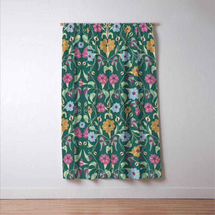 Botanical Wild Flowers Window Curtain Gallery Image 3