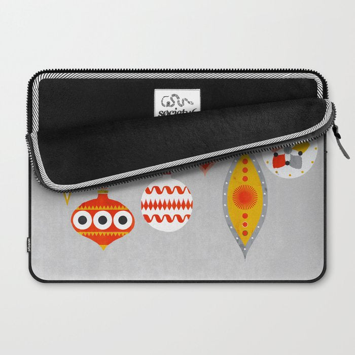 Christmas retro baubles no3 Laptop Sleeve Gallery Image 2