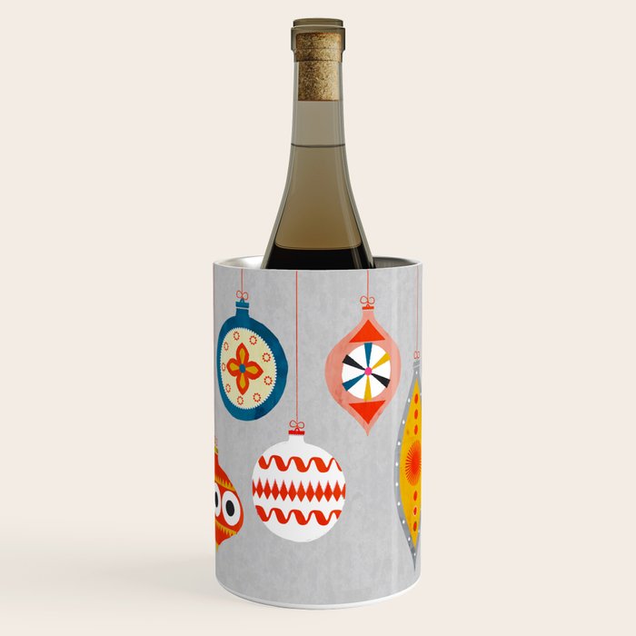 Christmas retro baubles no3 Wine Chiller Gallery Image 1