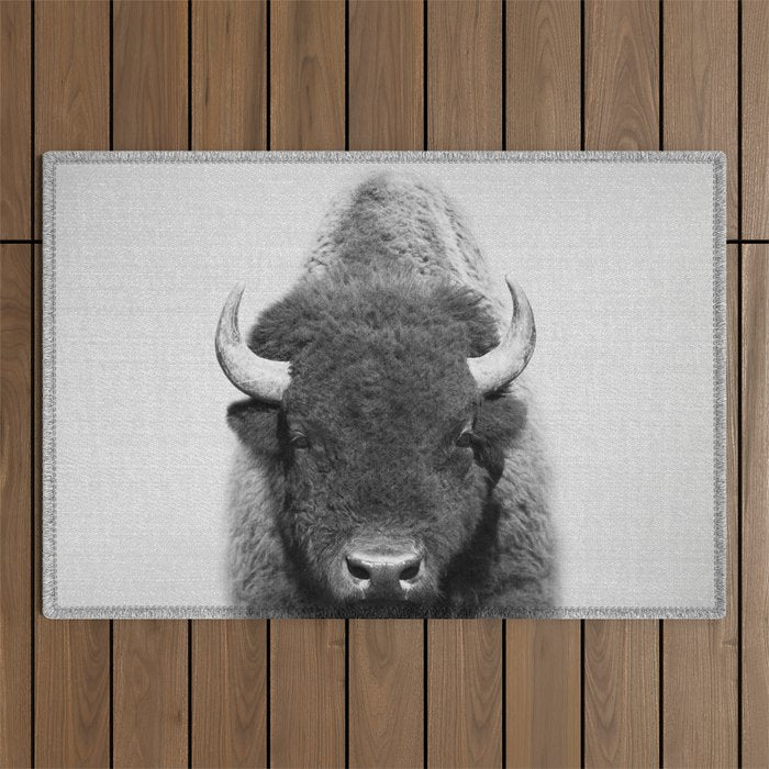 Buffalo - Black & White Outdoor Rug Gallery Image 1