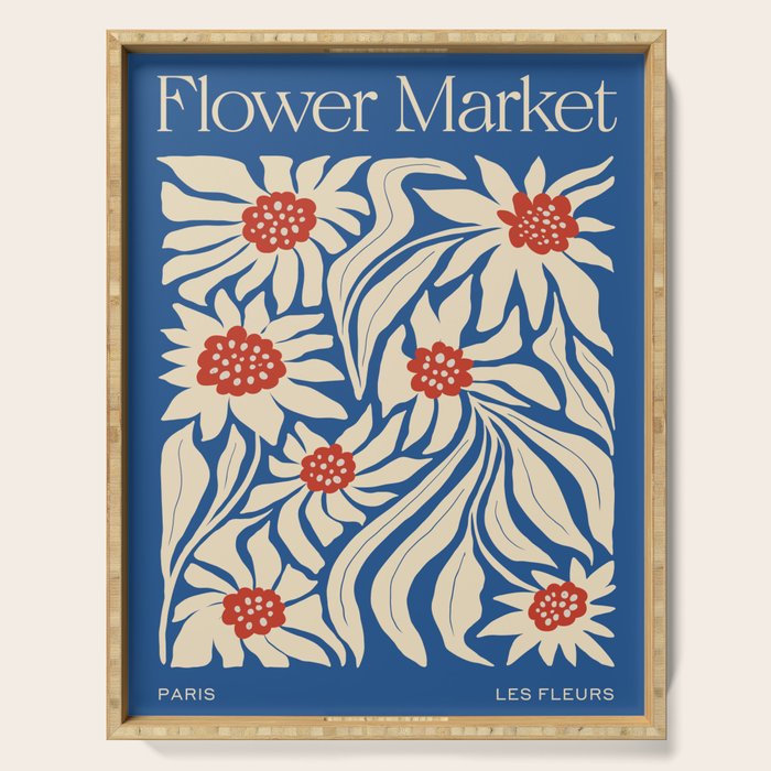 Paris: Flower Market Summer Color Series 01 Serving Tray Gallery Image 1