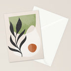Minimal Abstract Art Plant Stationery Card Gallery Image 2