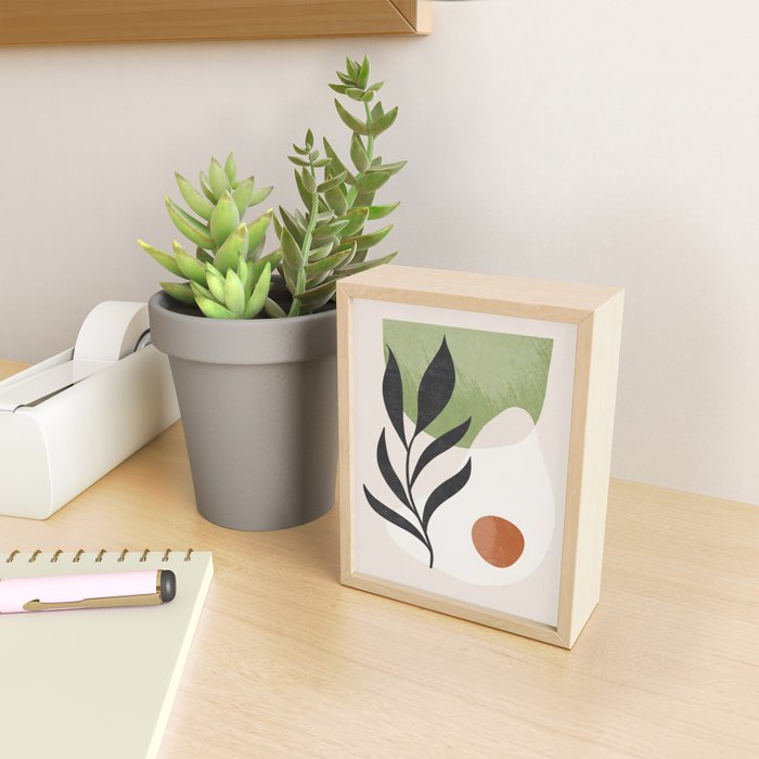 Minimal Abstract Art Plant Mini Art Print Gallery Image 2